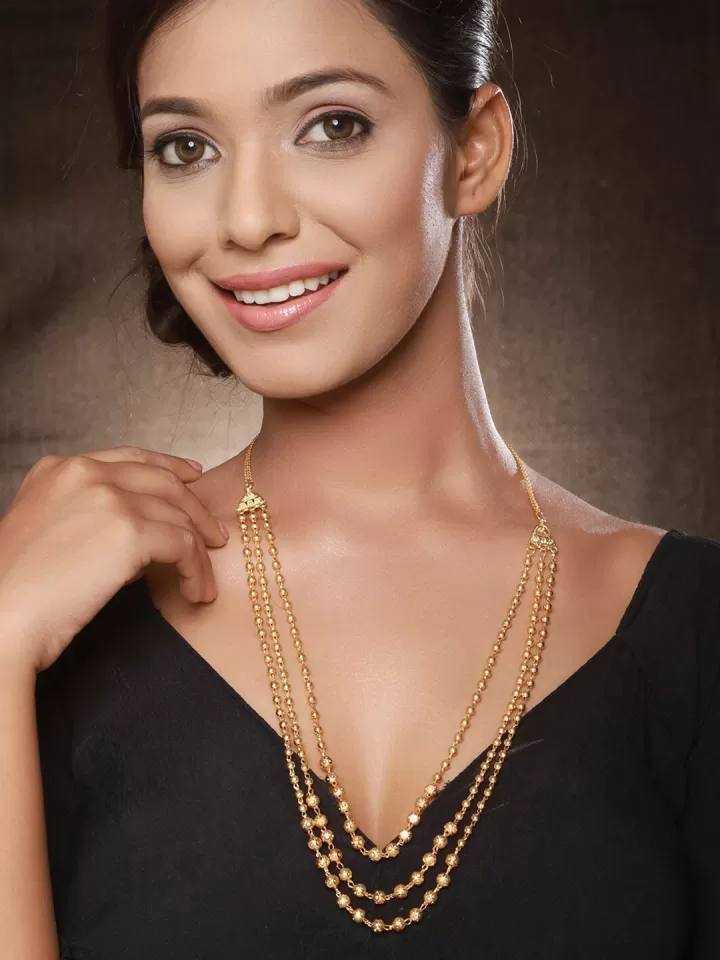 Ynf Gold Plated KESH191 105 Womens Jewellery Wholesale Fancy Mala Necklaces Golden Necklace Set Party Wear Jewelry Manufacturer - Jewellery Export
