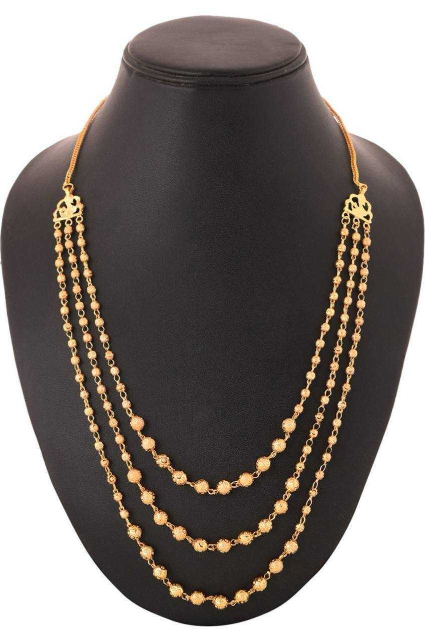Ynf Gold Plated KESH191 105 Womens Jewellery Wholesale Fancy Mala Necklaces Golden Necklace Set Party Wear Jewelry Manufacturer - Jewellery Export