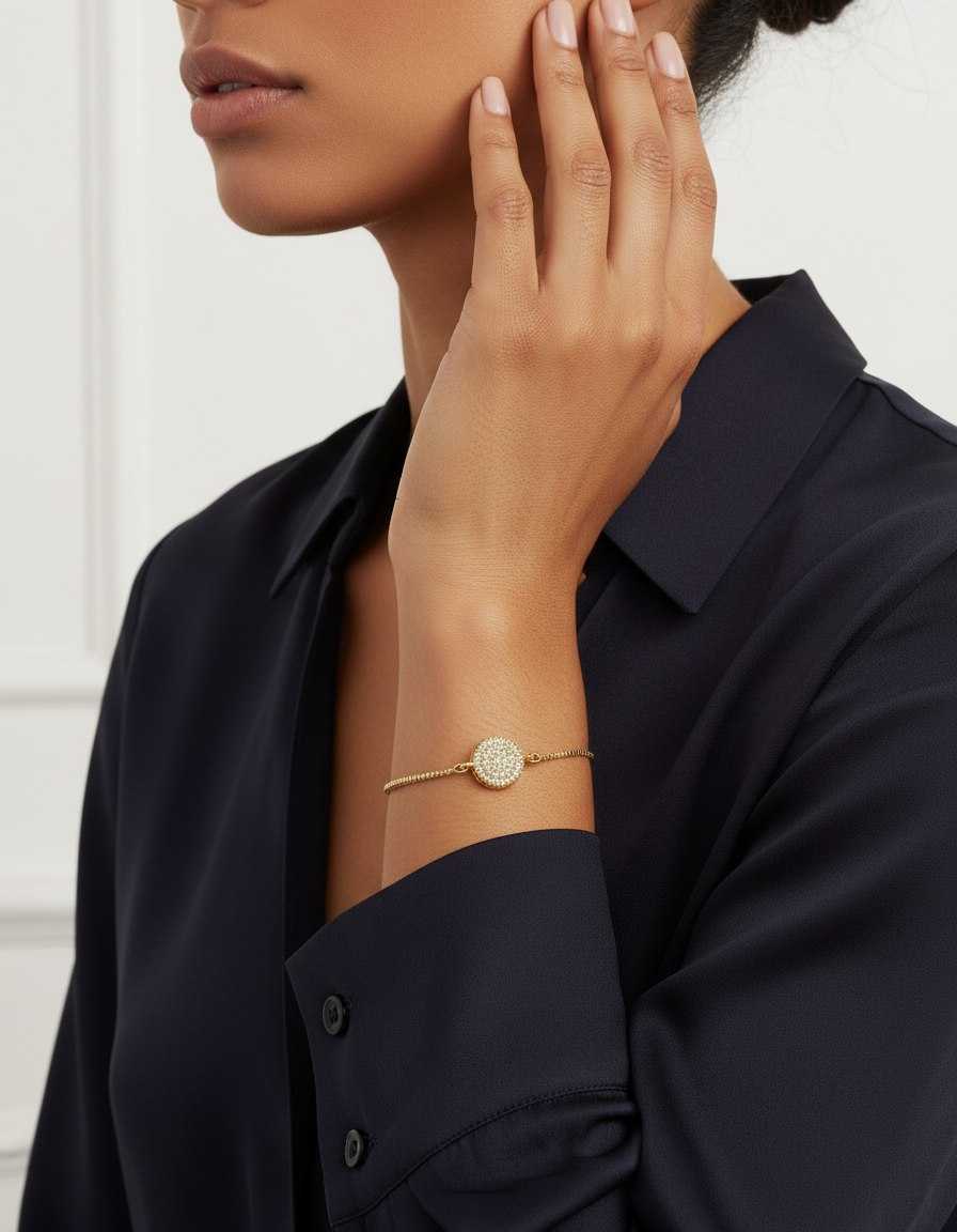 Ynf Brass KESH191 1 Womens Jewellery Wholesale AD Diamond Bracelet Manufacturer - Jewellery Export