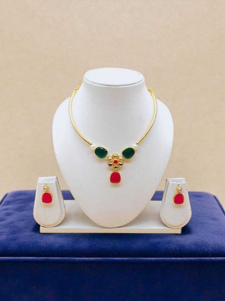 Ynf Brass KESH191 1 Womens Jewellery Wholesale Choker Necklaces Kundan Necklace Set Necklaces Set Manufacturer - Jewellery Export