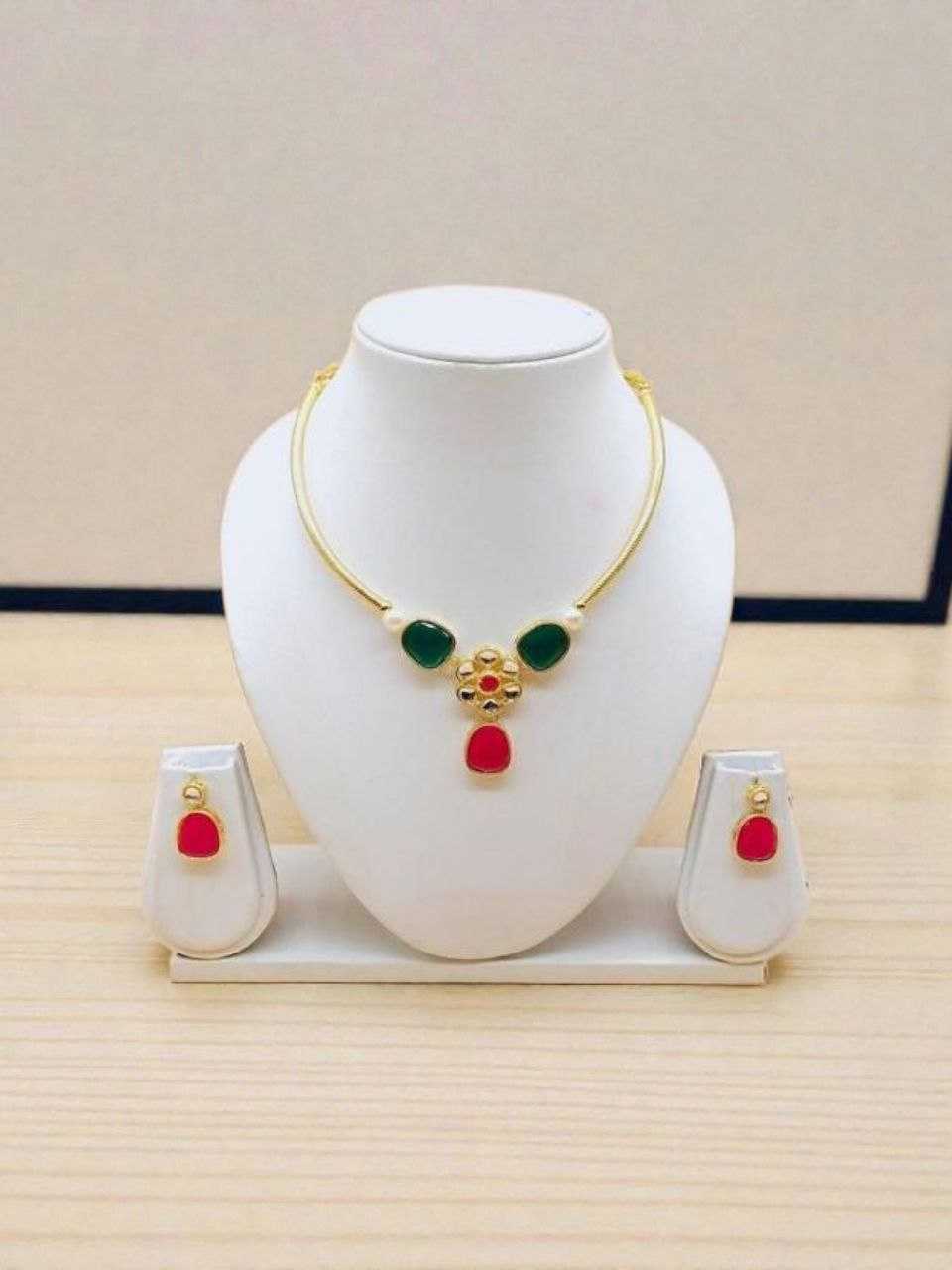 Ynf Brass KESH191 1 Womens Jewellery Wholesale Choker Necklaces Kundan Necklace Set Necklaces Set Manufacturer - Jewellery Export