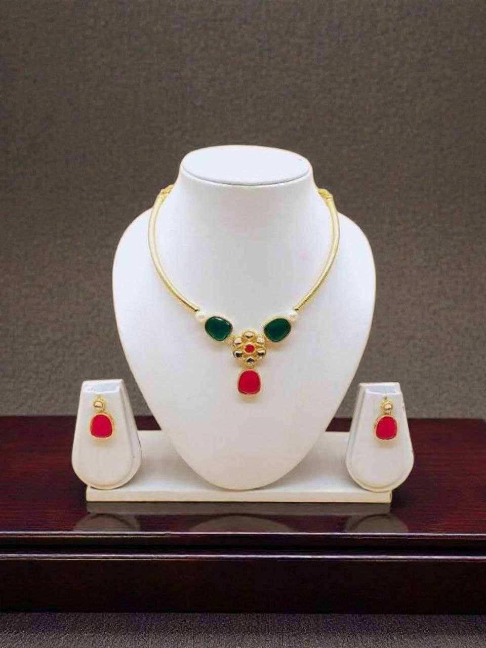 Ynf Brass KESH191 1 Womens Jewellery Wholesale Choker Necklaces Kundan Necklace Set Necklaces Set Manufacturer - Jewellery Export