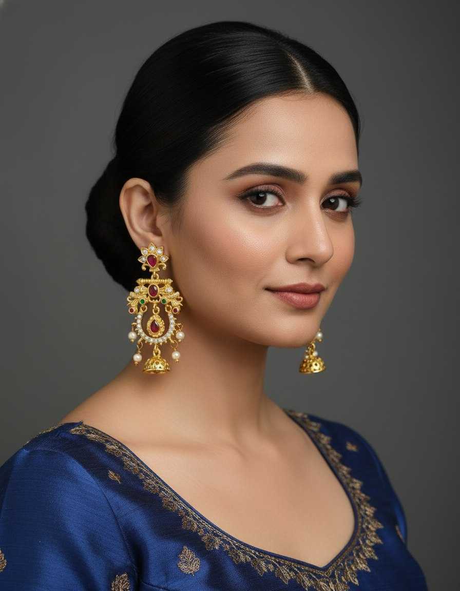 Ynf Brass KESH191 1 Womens Jewellery Wholesale Fancy Earrings Oxidized Earrings Long Earrings Manufacturer - Jewellery Export