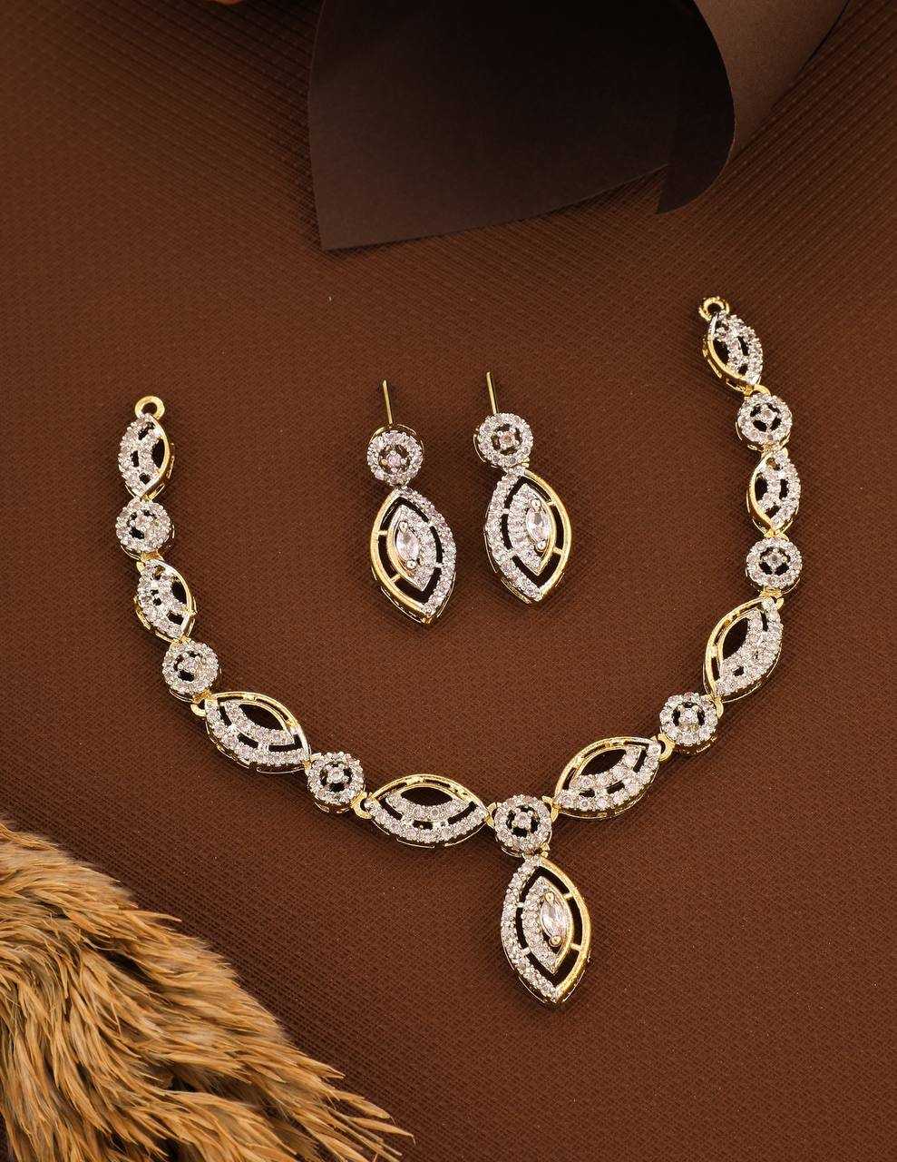 Ynf Brass KESH191 1 Womens Jewellery Wholesale Fancy Mala Necklaces AD Diamond Necklace Manufacturer - Jewellery Export