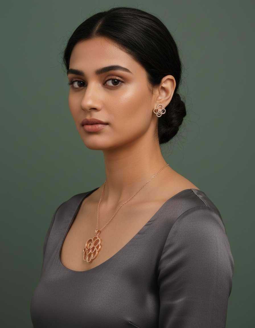 Ynf Brass KESH191 1 Womens Jewellery Wholesale Fashion Pendant Pendant Set Manufacturer - Jewellery Export