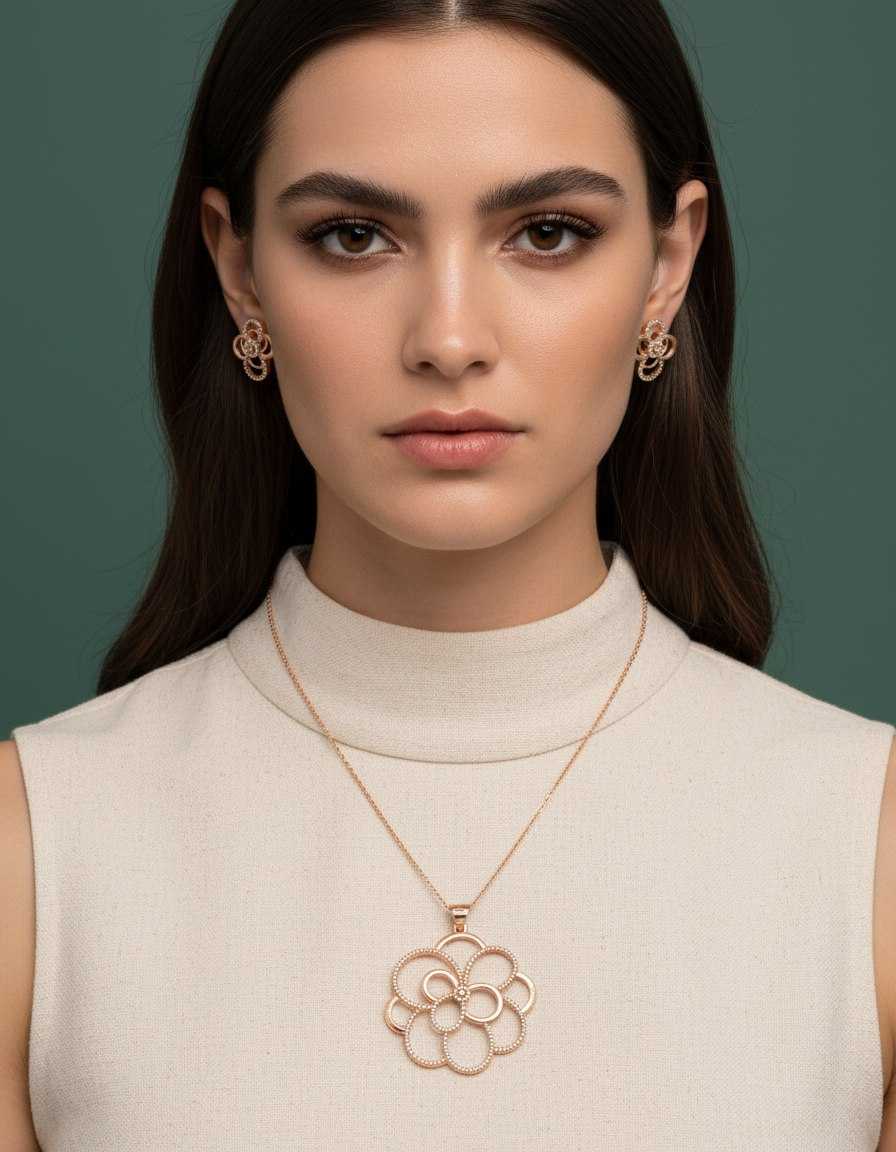 Ynf Brass KESH191 1 Womens Jewellery Wholesale Fashion Pendant Pendant Set Manufacturer - Jewellery Export