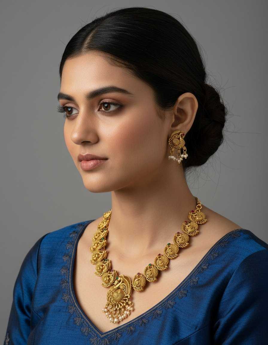 Ynf Brass KESH191 1 Womens Jewellery Wholesale Kundan Necklace Set Rajwadi Necklaces Set Manufacturer - Jewellery Export