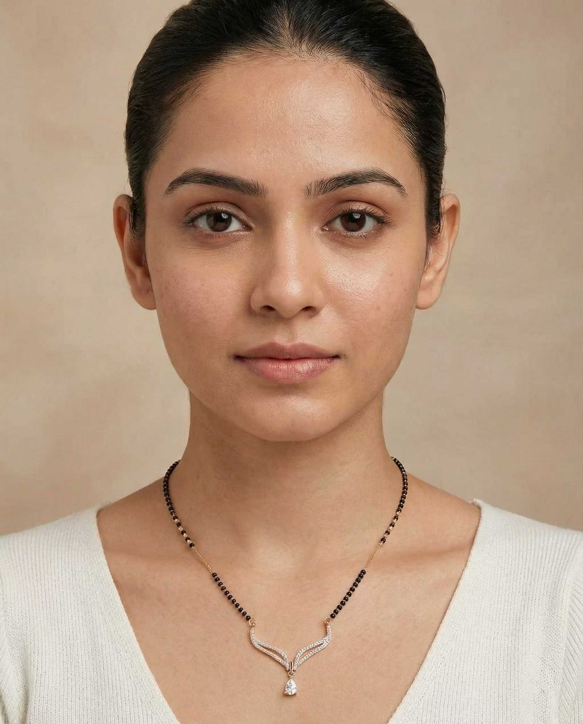 Ynf Brass KESH191 1 Womens Jewellery Wholesale Mangalsutras Stone Studded Jewelry Manufacturer - Jewellery Export