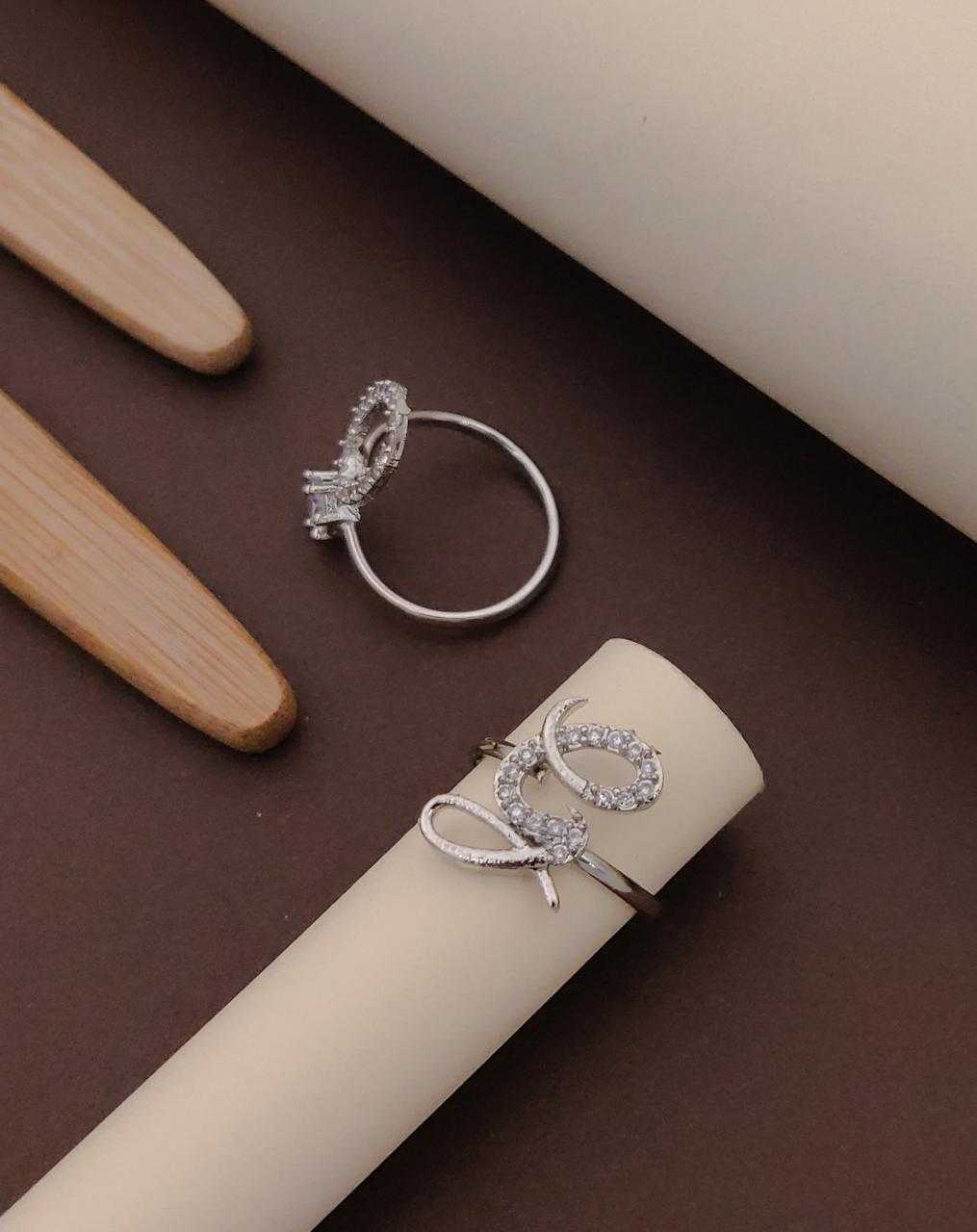 Ynf Brass KESH191 1 Womens Jewellery Wholesale Oxidized Rings AD Diamond Rings Manufacturer - Jewellery Export