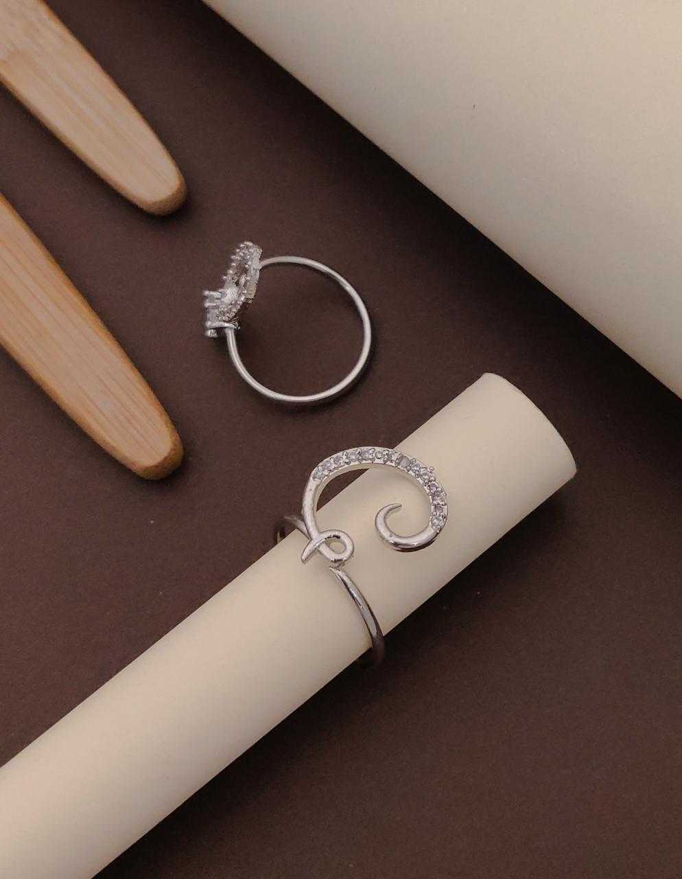 Ynf Brass KESH191 1 Womens Jewellery Wholesale Oxidized Rings AD Diamond Rings Manufacturer - Jewellery Export