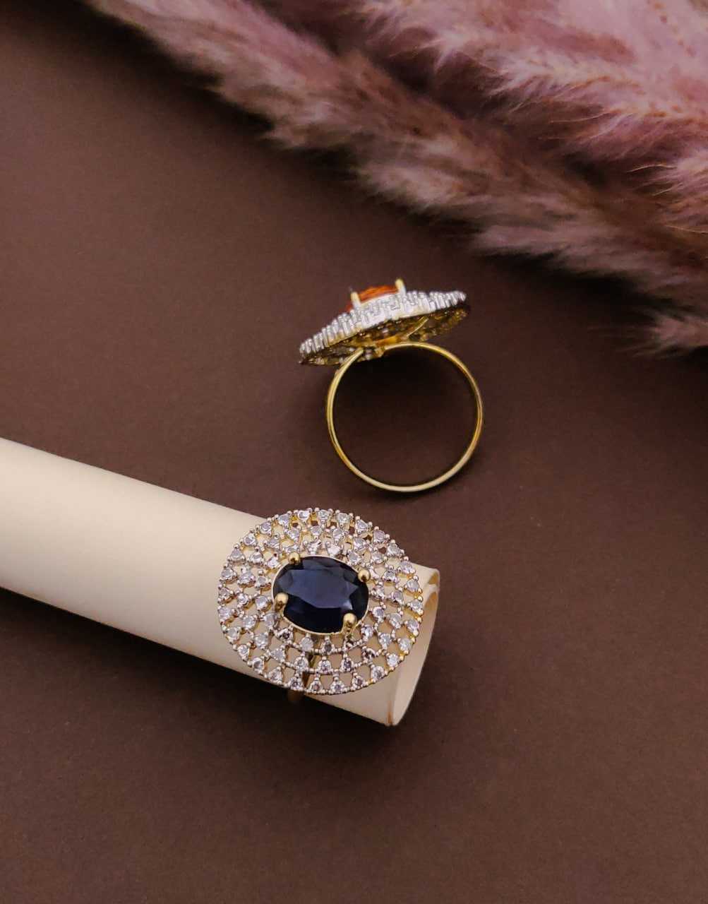 Ynf Brass KESH191 128 Womens Jewellery Festive Collections Wholesale AD Diamond Rings Finger Rings Party Wear Jewelry Manufacturer - Jewellery Export