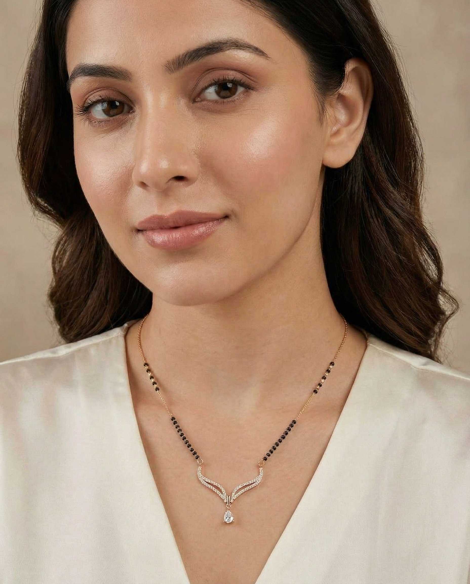 Ynf Brass KESH191 2 Womens Jewellery Festive Collections Wholesale Mangalsutras Pendant Stone Studded Jewelry Manufacturer - Jewellery Export