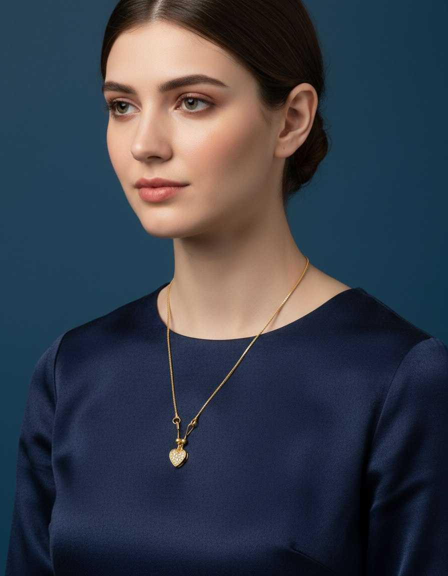 Ynf Brass KESH191 2 Womens Jewellery Wholesale Chain Pendant Set Fashion Pendant Manufacturer - Jewellery Export