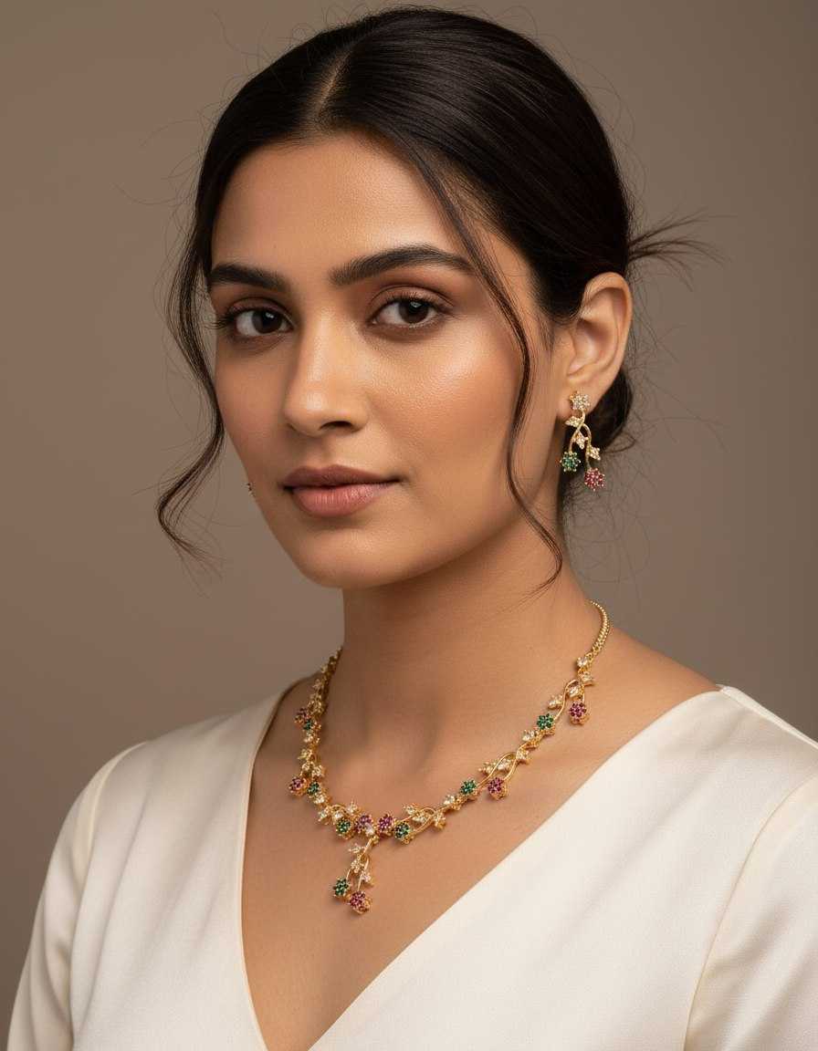 Ynf Brass KESH191 2 Womens Jewellery Wholesale Necklaces Set Fashion Necklace Manufacturer - Jewellery Export