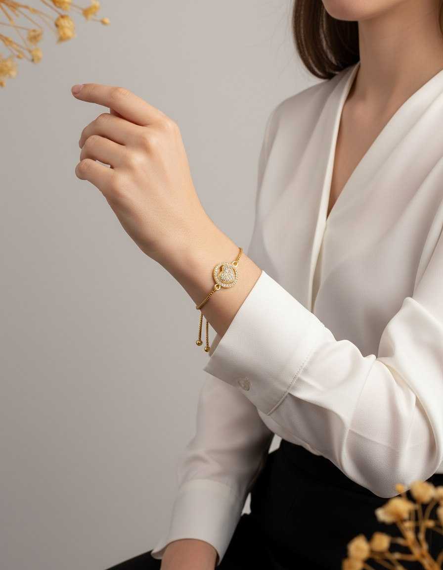 Ynf Brass KESH191 3 Womens Jewellery Wholesale AD Diamond Bracelet Manufacturer - Jewellery Export