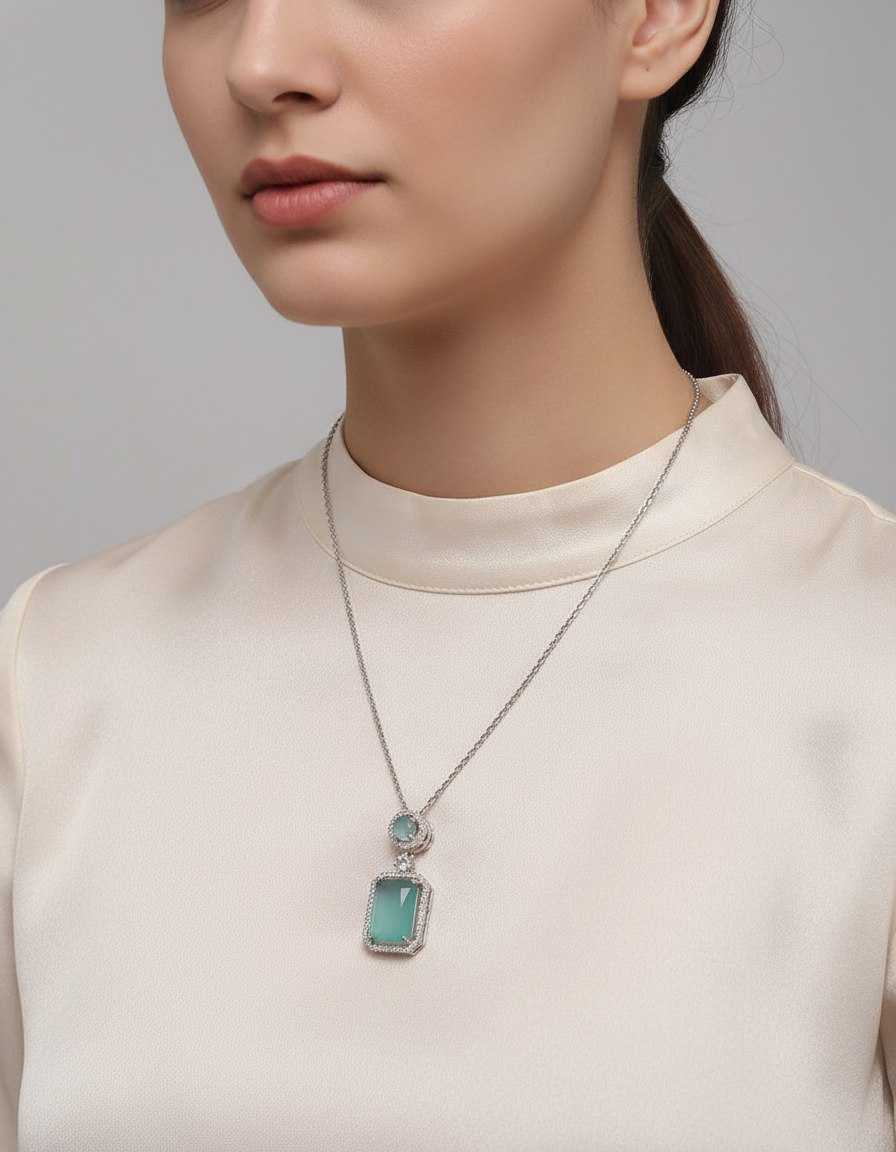 Ynf Brass KESH191 Womens Jewellery Wholesale Chain Pendant Set Pendant Manufacturer - Jewellery Export