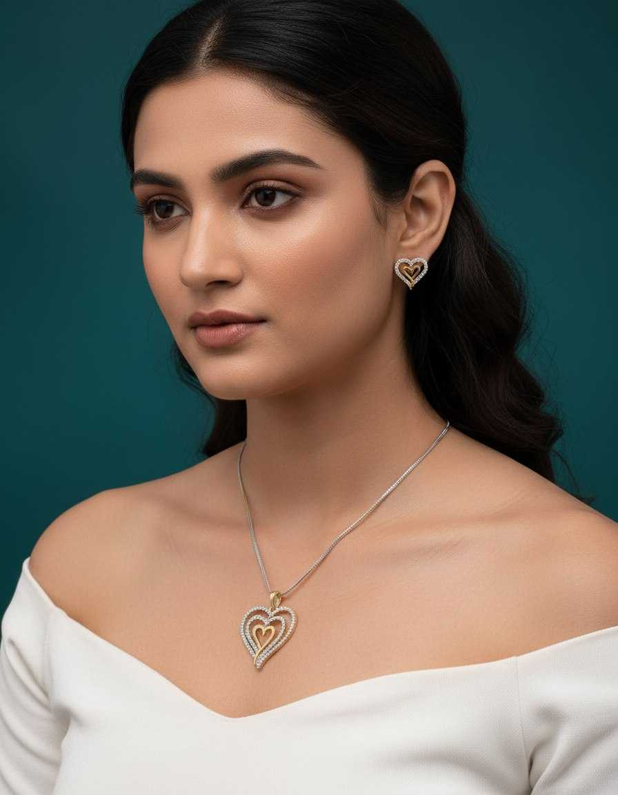 Ynf Brass KESH191 Womens Jewellery Wholesale Pendant Buti Pendant Set Manufacturer - Jewellery Export