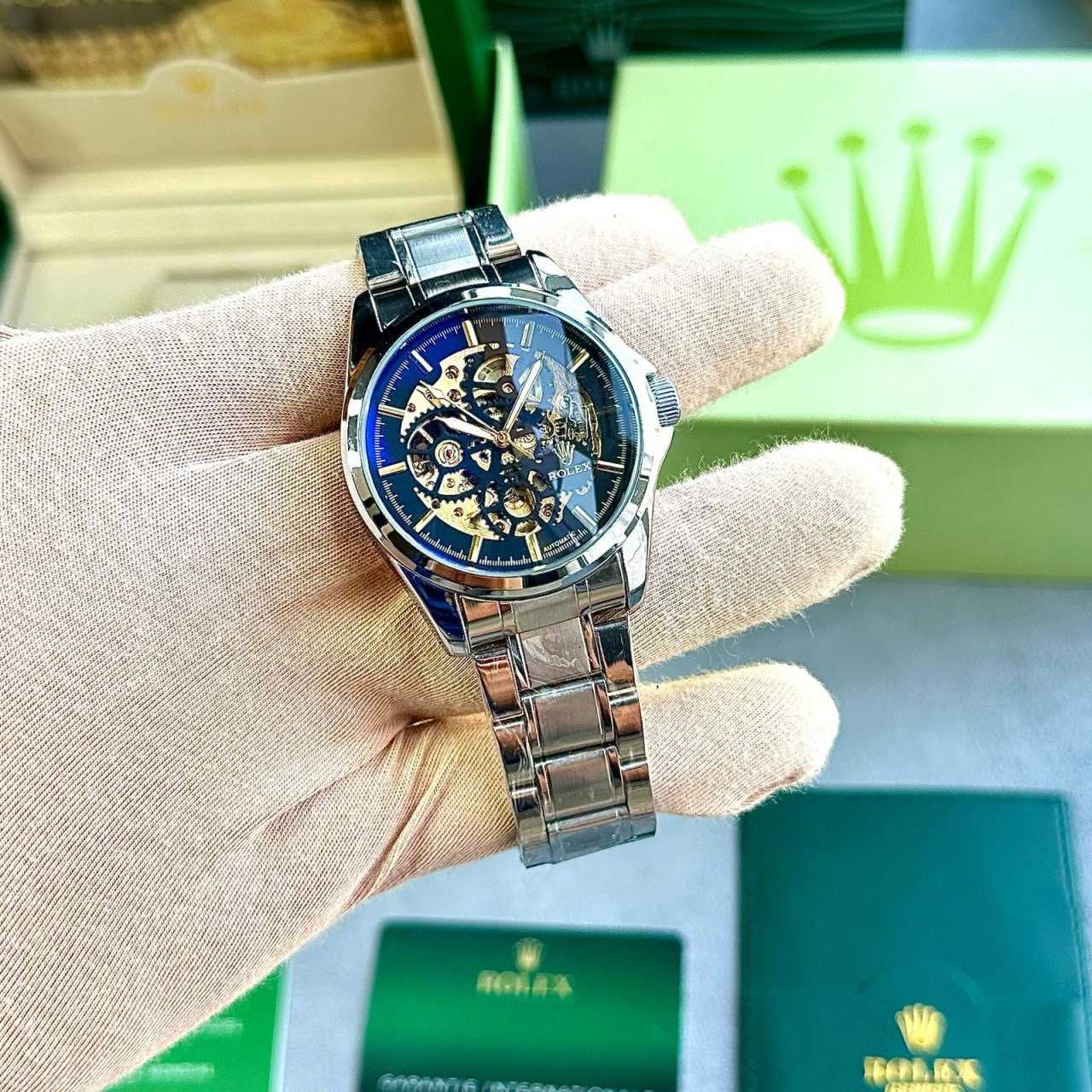 Ynf Brass KESH595 Rolex Silver Mens Jewellery Wholesale Mens Fashion Watches Manufacturer - Jewellery Export