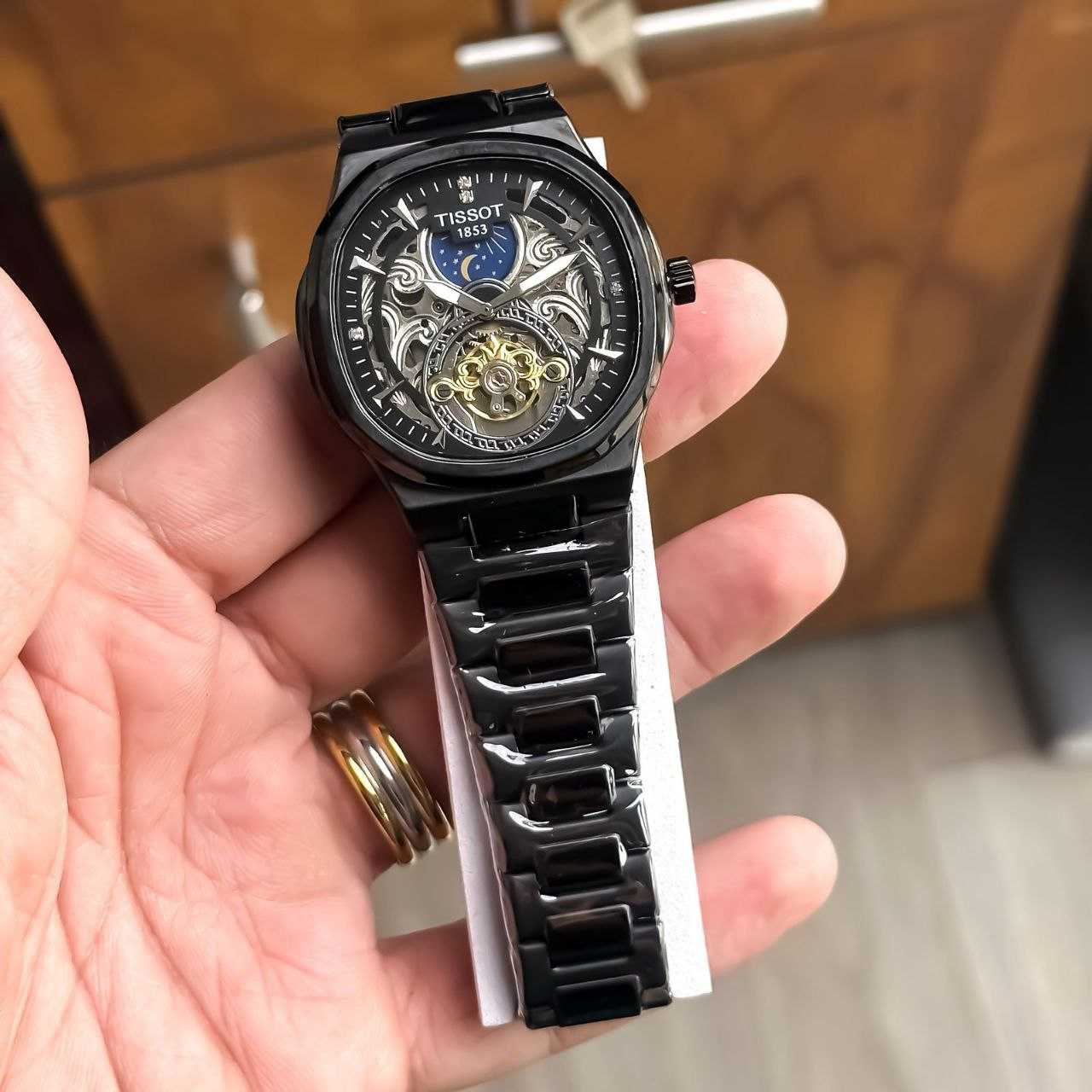 Ynf Brass KESH595 Tissot Sun-Moon Mens Jewellery Wholesale Mens Automatic & Mechanical Watches Manufacturer - Jewellery Export