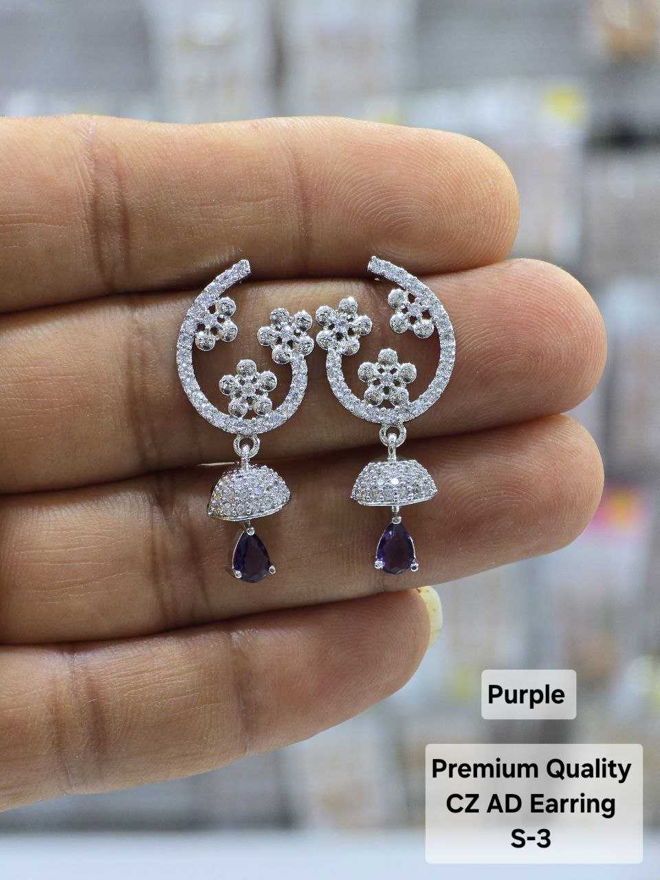 Ynf Fancy KESH193 1 Womens Jewellery Wholesale Fancy Earrings Jhumka Earrings Earrings With Stones Manufacturer - Jewellery Export