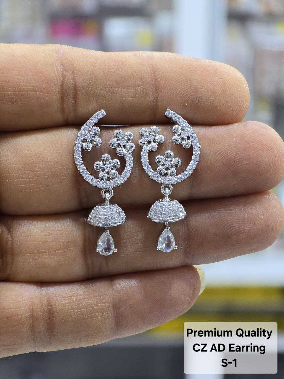 Ynf Fancy KESH193 1 Womens Jewellery Wholesale Fancy Earrings Jhumka Earrings Earrings With Stones Manufacturer - Jewellery Export