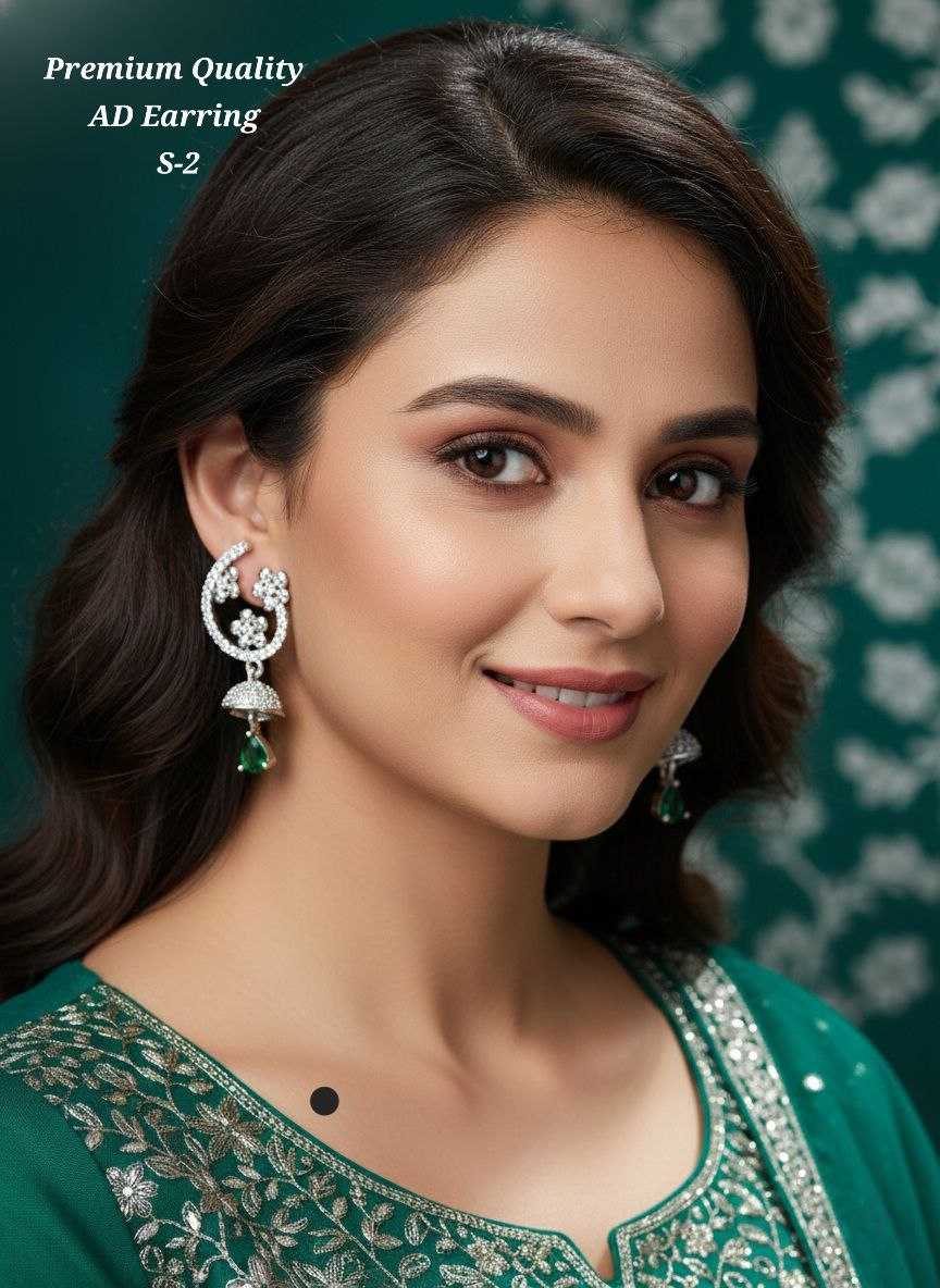 Ynf Fancy KESH193 1 Womens Jewellery Wholesale Fancy Earrings Jhumka Earrings Earrings With Stones Manufacturer - Jewellery Export