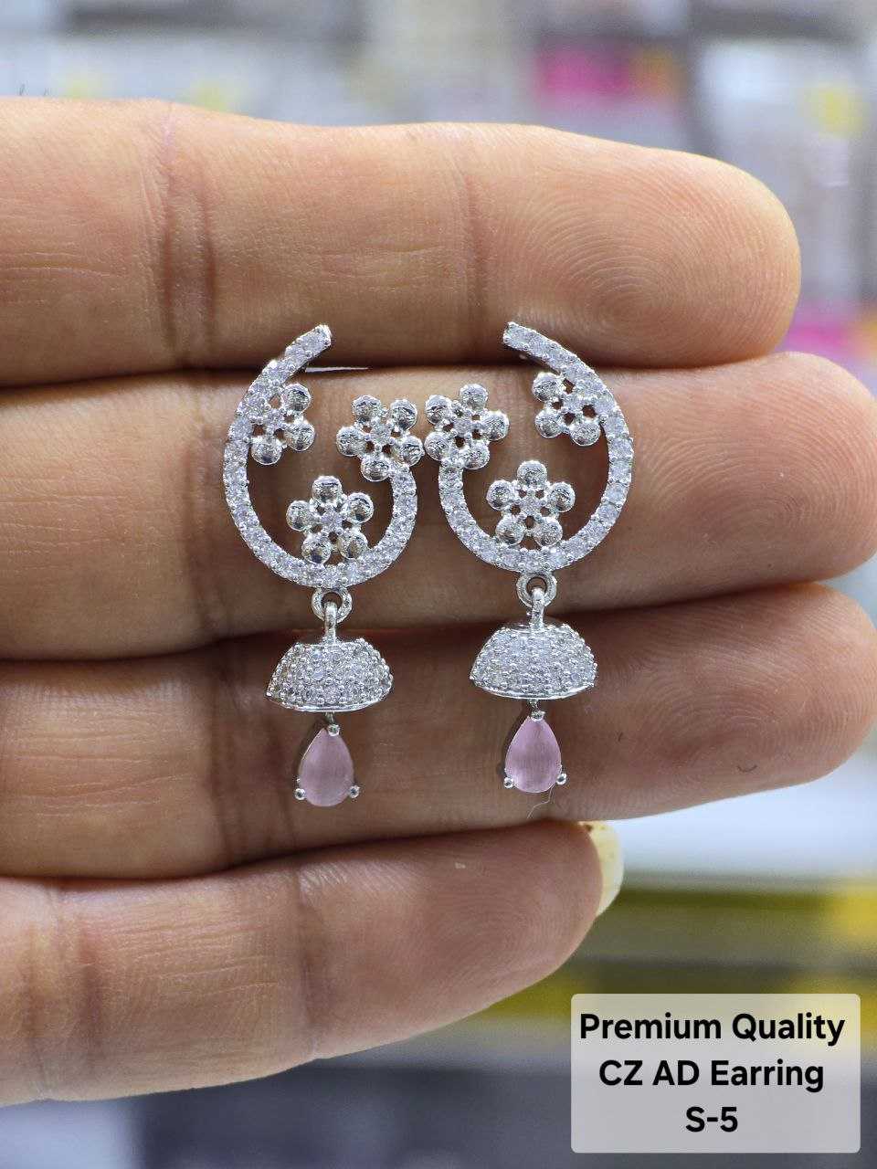 Ynf Fancy KESH193 1 Womens Jewellery Wholesale Fancy Earrings Jhumka Earrings Earrings With Stones Manufacturer - Jewellery Export