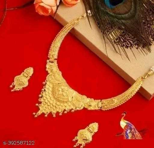 Ynf Gold Plated 104 Womens Jewellery Festive Collections Wholesale Golden Necklace Set Gold Plated Jewelry Party Wear Jewelry Manufacturer - Jewellery Export