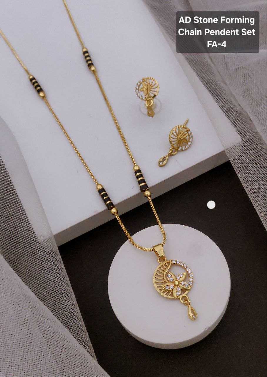 Ynf Gold Plated KESH193 133 Womens Jewellery Festive Collections Wholesale Women Chain Chain Pendant Set Gold Chains Manufacturer - Jewellery Export