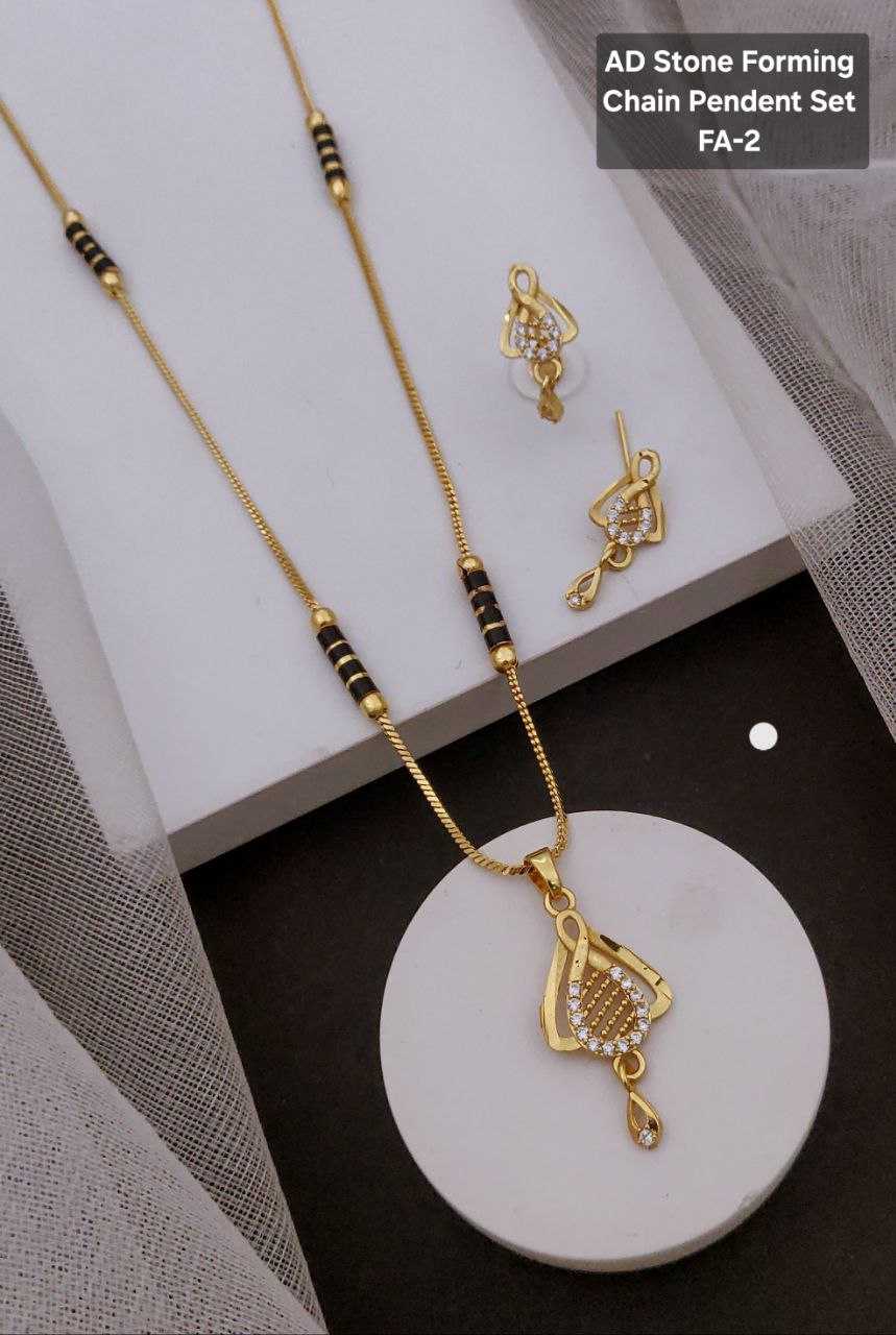 Ynf Gold Plated KESH193 133 Womens Jewellery Festive Collections Wholesale Women Chain Chain Pendant Set Gold Chains Manufacturer - Jewellery Export