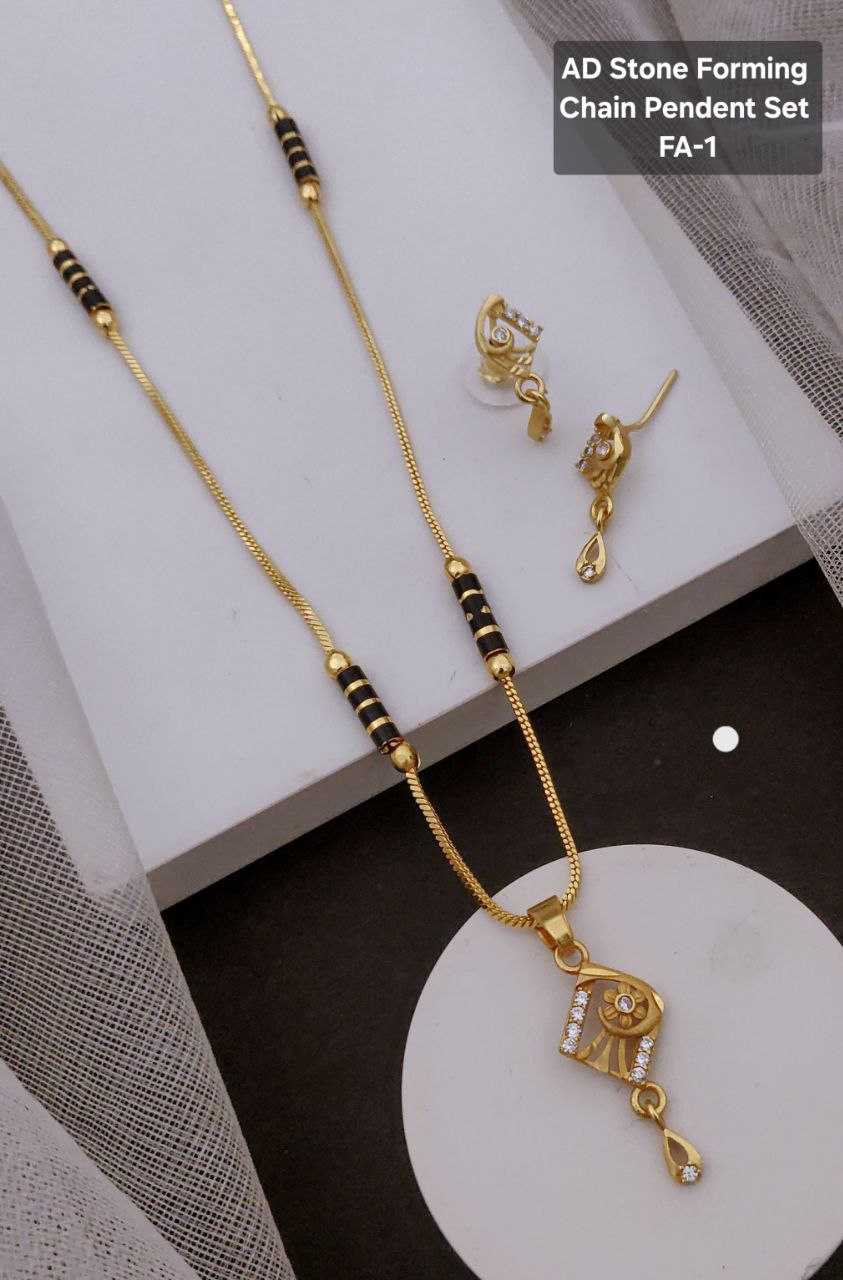 Ynf Gold Plated KESH193 133 Womens Jewellery Festive Collections Wholesale Women Chain Chain Pendant Set Gold Chains Manufacturer - Jewellery Export