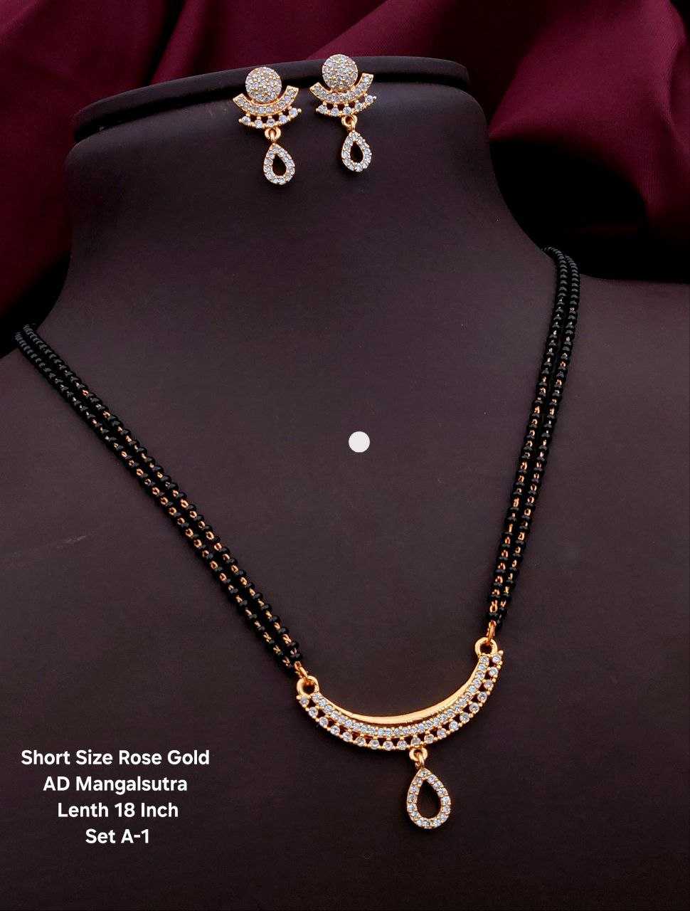 Ynf Rose Gold KESH193 117 Womens Jewellery Festive Collections Wholesale Mangalsutras Gold Plated Jewelry Party Wear Jewelry Manufacturer - Jewellery Export