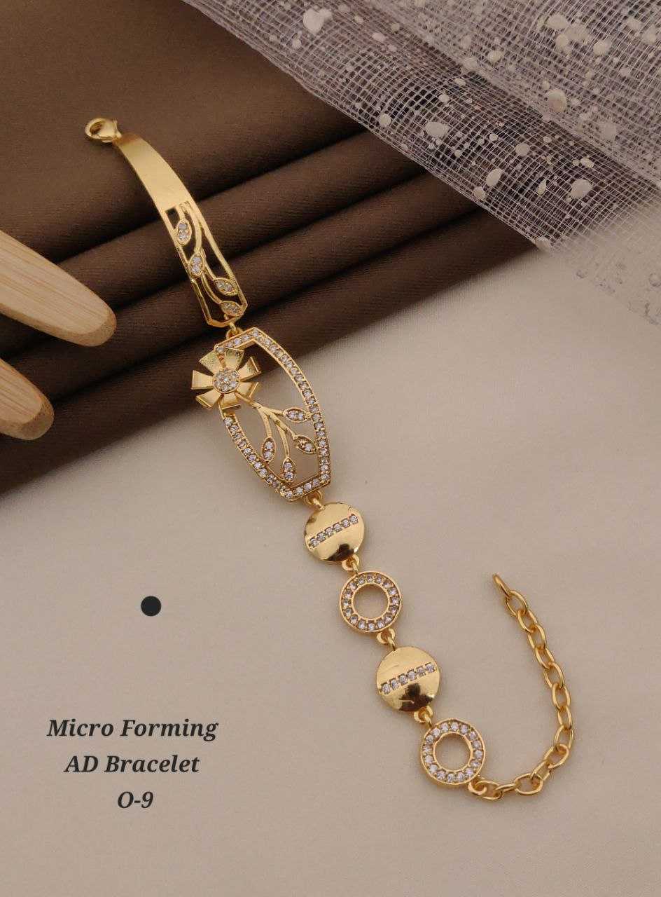 Ynf AD Diamond KESH193 BRACELETE1 Womens Jewellery Wholesale AD Diamond Bracelet Golden Bracelet Designer Artificial Jewelry Manufacturer - Jewellery Export