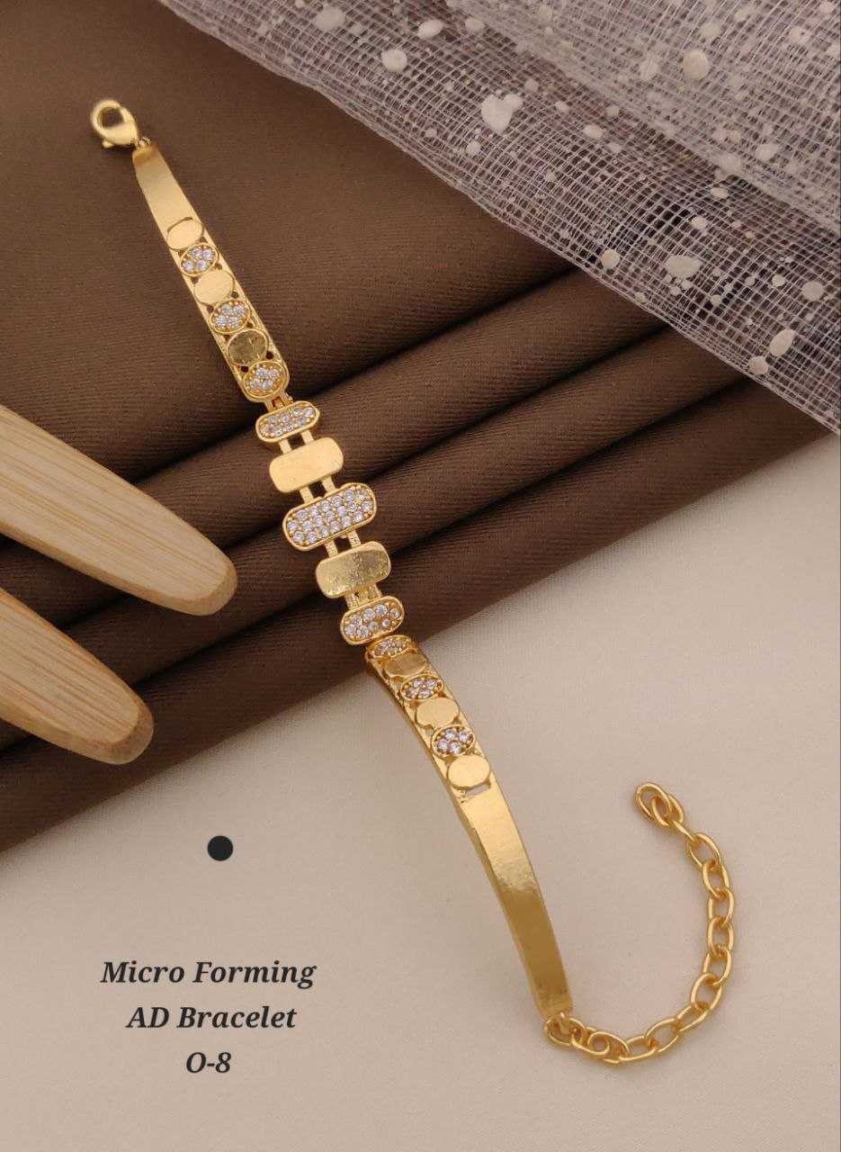 Ynf AD Diamond KESH193 BRACELETE1 Womens Jewellery Wholesale AD Diamond Bracelet Golden Bracelet Designer Artificial Jewelry Manufacturer - Jewellery Export