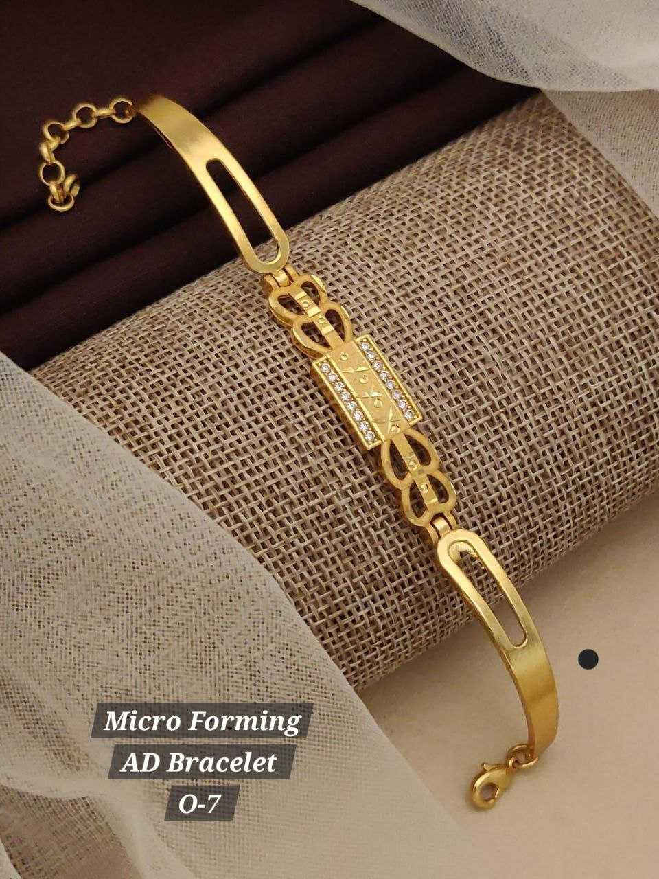 Ynf AD Diamond KESH193 BRACELETE1 Womens Jewellery Wholesale AD Diamond Bracelet Golden Bracelet Designer Artificial Jewelry Manufacturer - Jewellery Export