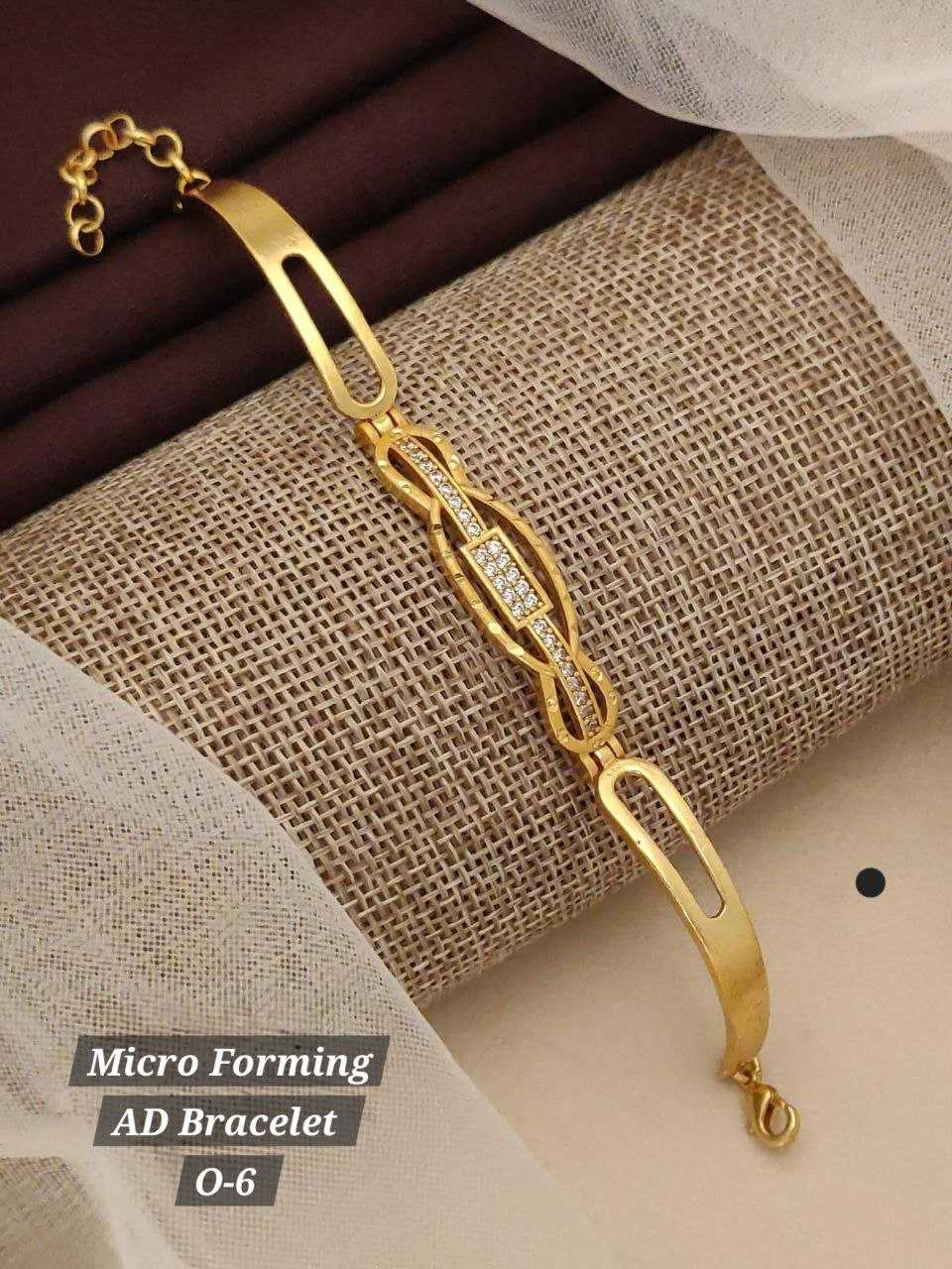 Ynf AD Diamond KESH193 BRACELETE1 Womens Jewellery Wholesale AD Diamond Bracelet Golden Bracelet Designer Artificial Jewelry Manufacturer - Jewellery Export