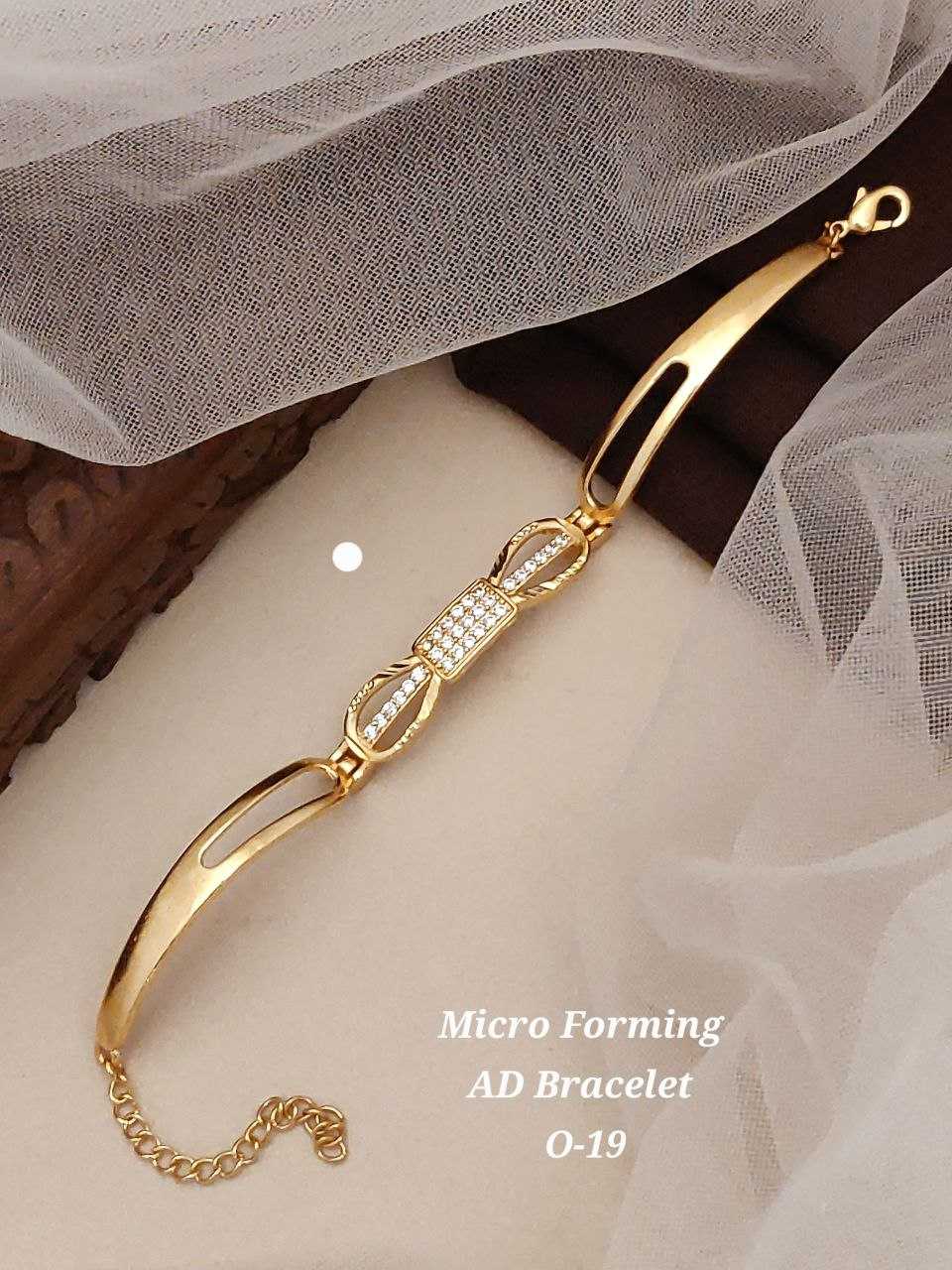 Ynf AD Diamond KESH193 BRACELETE1 Womens Jewellery Wholesale AD Diamond Bracelet Golden Bracelet Designer Artificial Jewelry Manufacturer - Jewellery Export