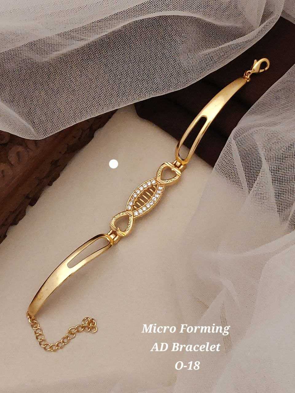 Ynf AD Diamond KESH193 BRACELETE1 Womens Jewellery Wholesale AD Diamond Bracelet Golden Bracelet Designer Artificial Jewelry Manufacturer - Jewellery Export