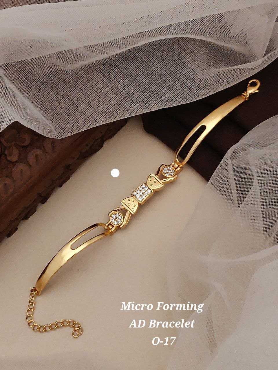 Ynf AD Diamond KESH193 BRACELETE1 Womens Jewellery Wholesale AD Diamond Bracelet Golden Bracelet Designer Artificial Jewelry Manufacturer - Jewellery Export