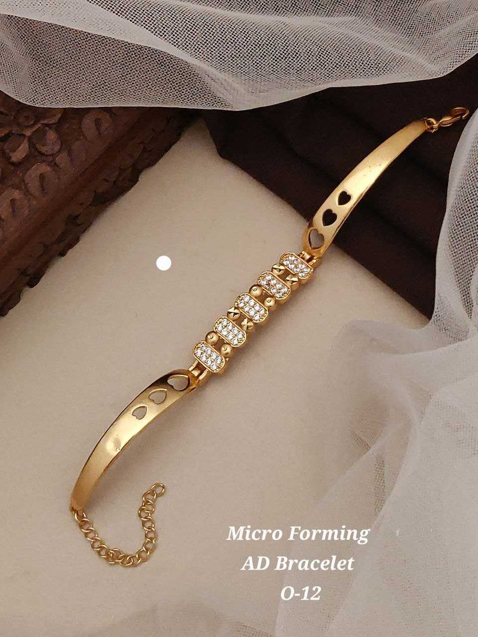 Ynf AD Diamond KESH193 BRACELETE1 Womens Jewellery Wholesale AD Diamond Bracelet Golden Bracelet Designer Artificial Jewelry Manufacturer - Jewellery Export
