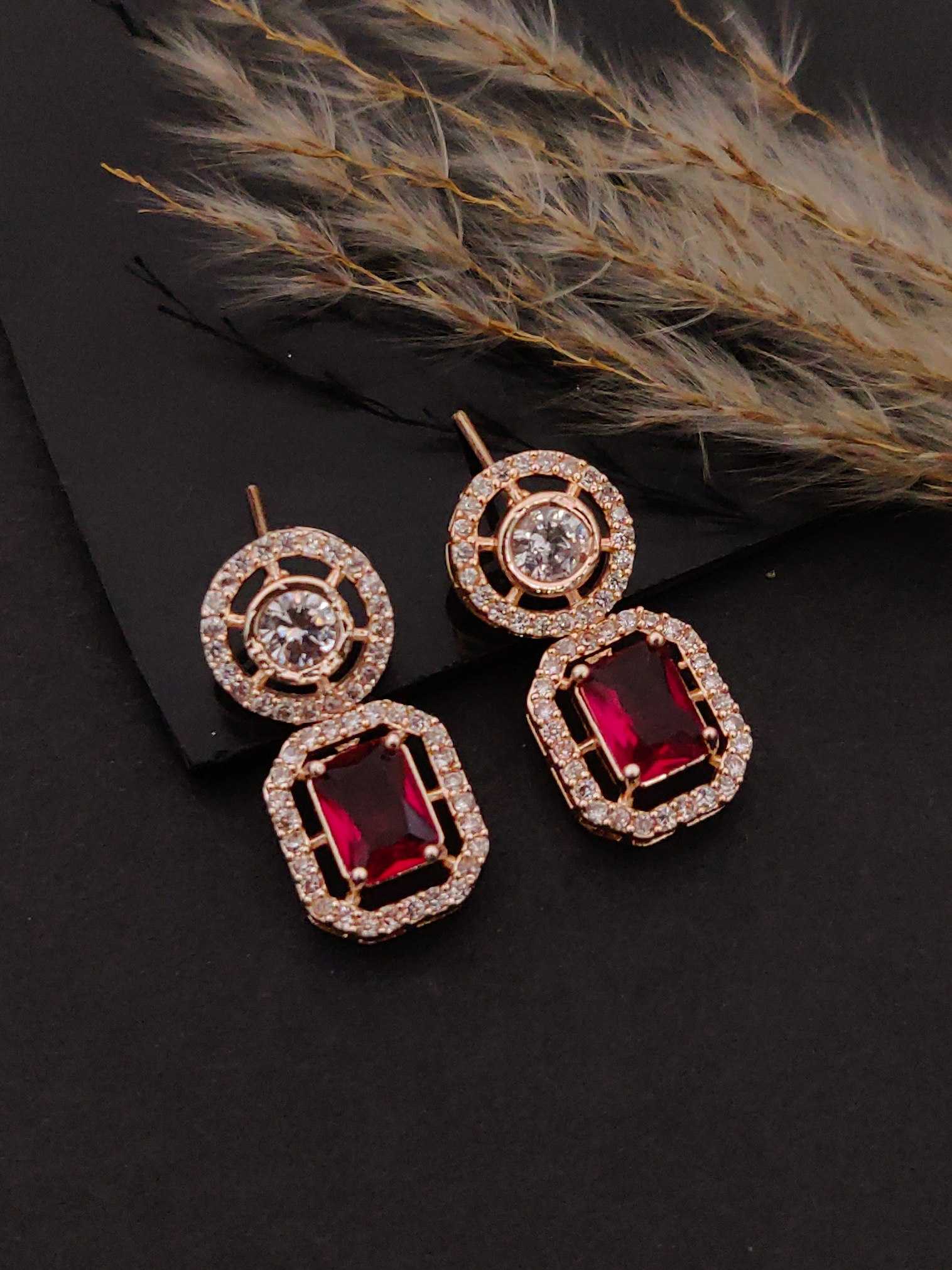 Ynf Alloy KESH191 135 Womens Jewellery Festive Collections Wholesale Fancy Earrings AD Diamond Earring Party Wear Jewelry Manufacturer - Jewellery Export