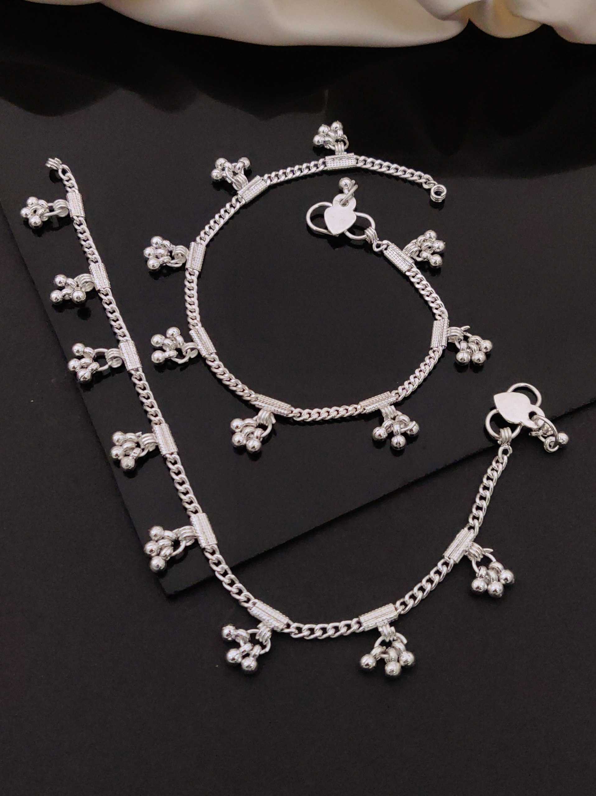 Ynf Alloy KESH191 138 Womens Jewellery Festive Collections Wholesale AD Fancy Payal Silver Payal Party Wear Jewelry Manufacturer - Jewellery Export