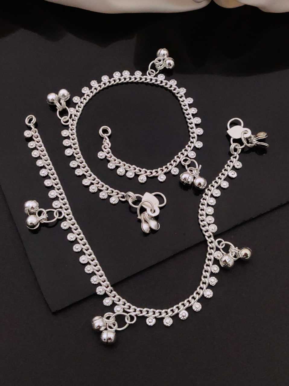 Ynf Alloy KESH191 138 Womens Jewellery Festive Collections Wholesale AD Fancy Payal Silver Payal Party Wear Jewelry Manufacturer - Jewellery Export