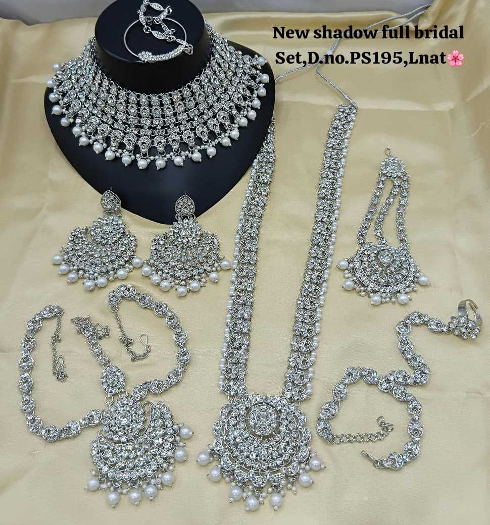 Ynf Brass KESH494 1 Womens Jewellery Wholesale Bridal Jewelry Sets Stone Studded Jewelry Long Earrings Manufacturer - Jewellery Export