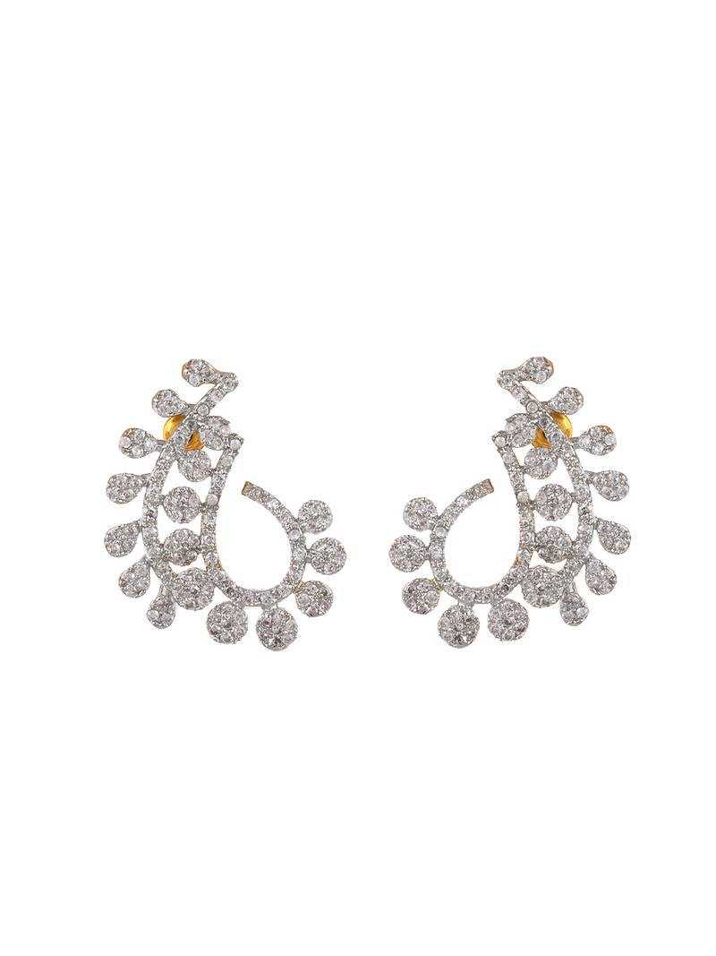 Ynf Fancy KESH191 EARRING Womens Jewellery Wholesale Fancy Earrings AD Diamond Earring Party Wear Jewelry Manufacturer - Jewellery Export