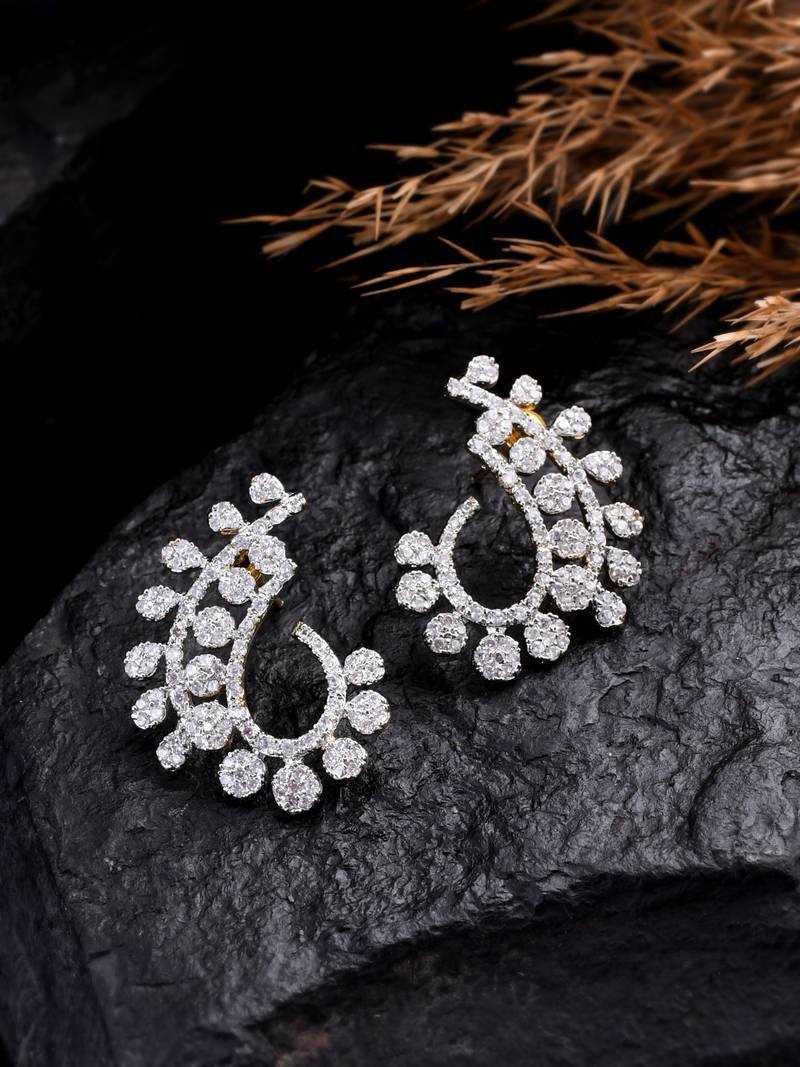 Ynf Fancy KESH191 EARRING Womens Jewellery Wholesale Fancy Earrings AD Diamond Earring Party Wear Jewelry Manufacturer - Jewellery Export