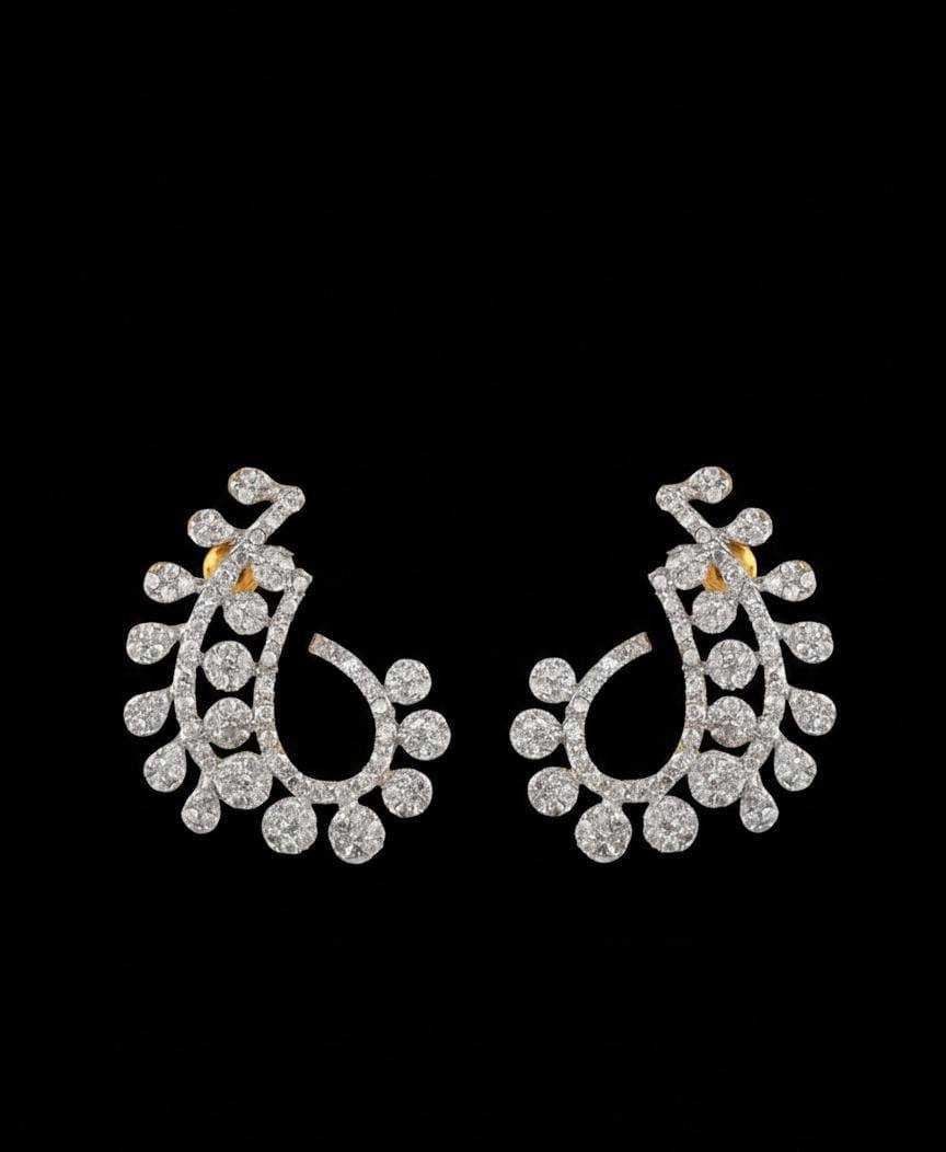 Ynf Fancy KESH191 EARRING Womens Jewellery Wholesale Fancy Earrings AD Diamond Earring Party Wear Jewelry Manufacturer - Jewellery Export