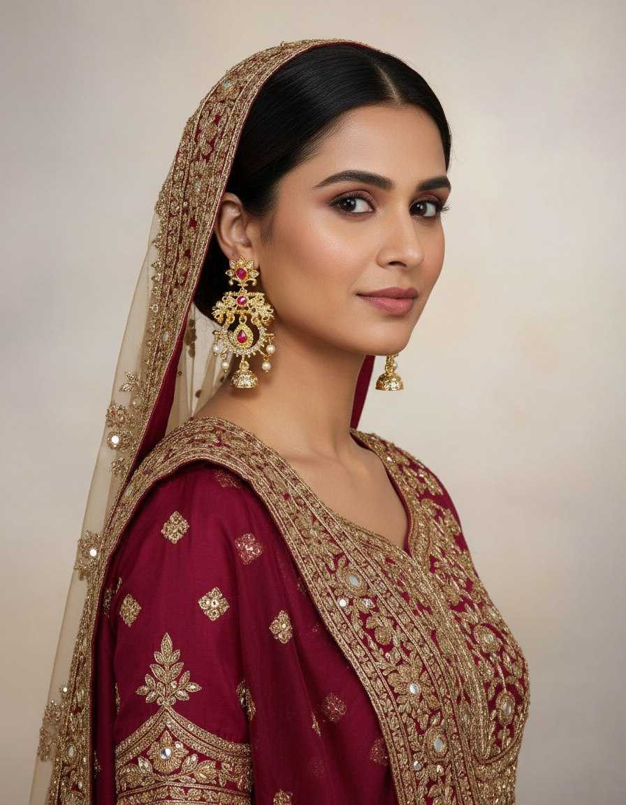 Ynf Fancy KESH191 EARRING Womens Jewellery Wholesale Fancy Earrings Kundan Earrings Party Wear Jewelry Manufacturer - Jewellery Export