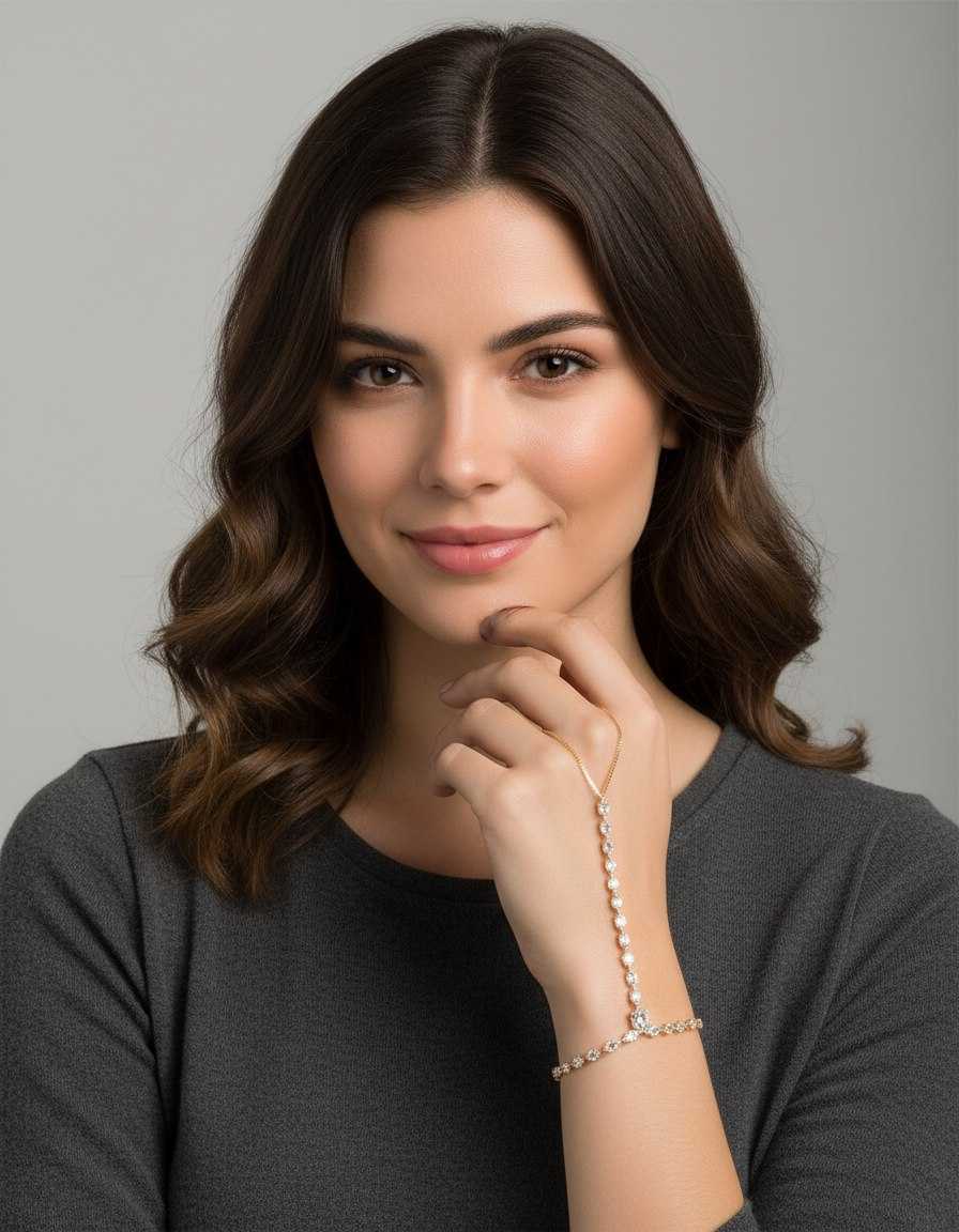 Ynf Fancy KESH191 HAND PANJA Womens Jewellery Wholesale Antique Jewelry Traditional Jewelry Hand Harness (Haath phool) Manufacturer - Jewellery Export