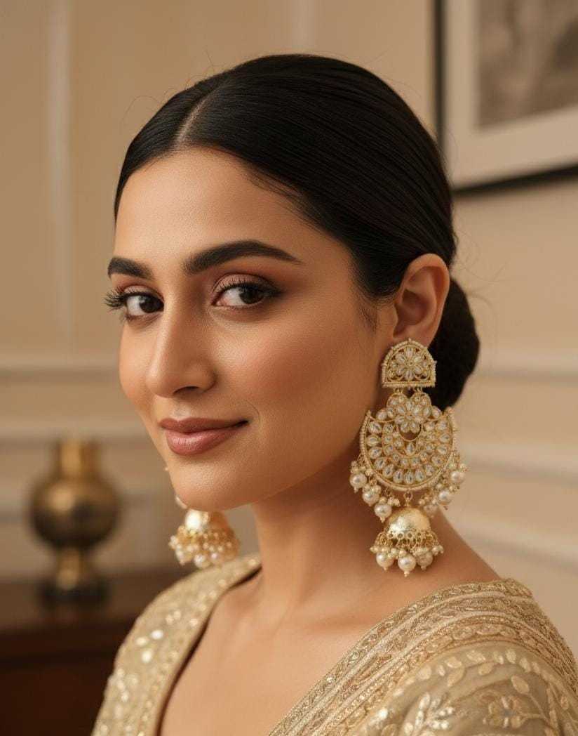 Ynf Fancy KESH494 1 Womens Jewellery Wholesale Fancy Earrings AD Diamond Earring Long Earrings Manufacturer - Jewellery Export